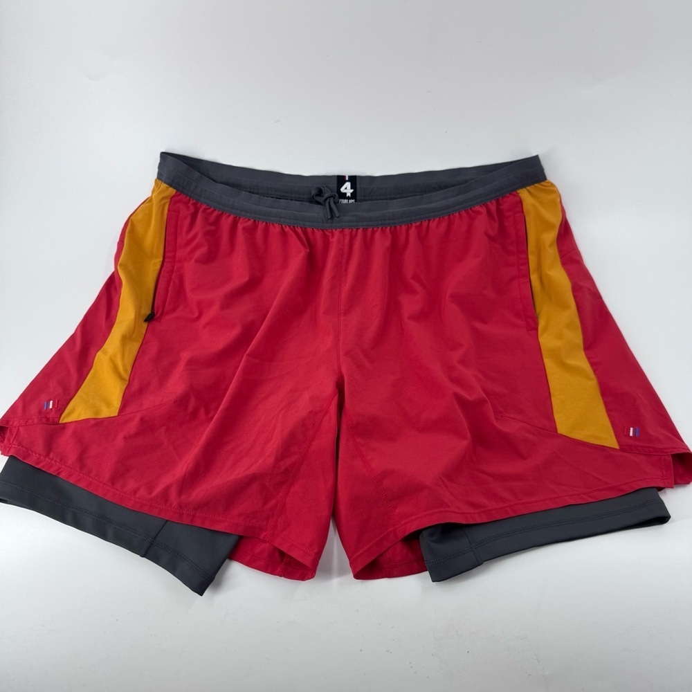 FourLaps Command Shorts Pinot Radiant Yellow Moonlight Layered Built in.Size XXL